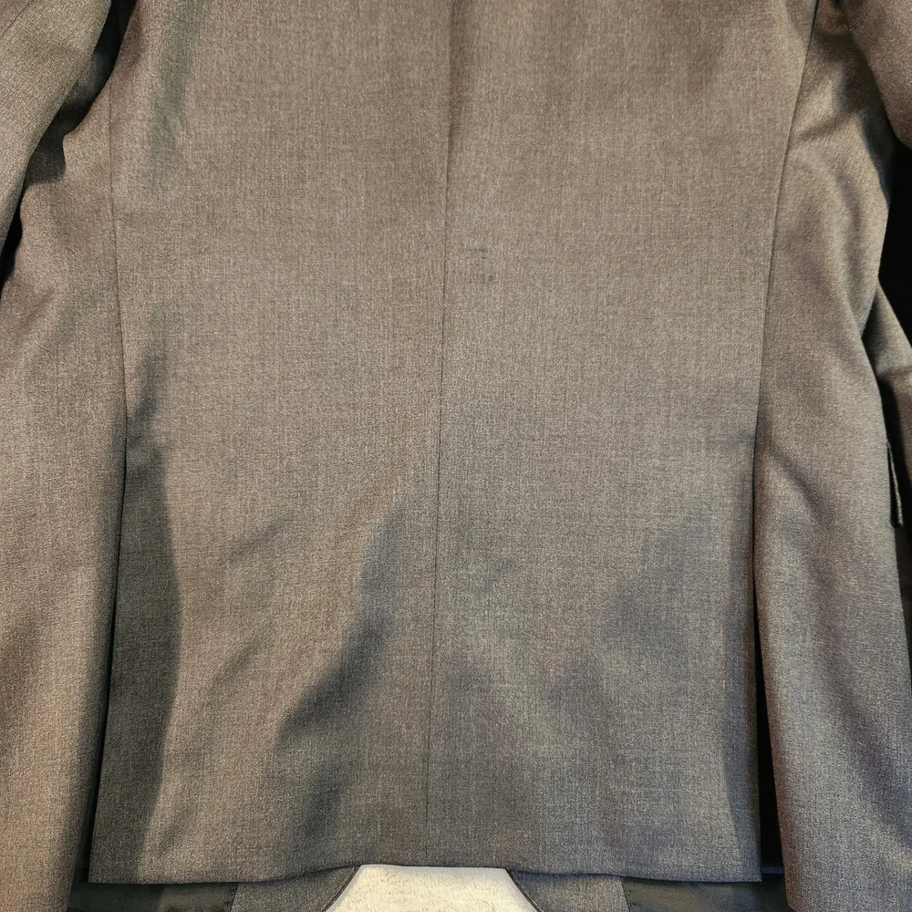 BOSS Hugo Boss Blazer Mens 40S Charcoal Gray Super 120s Wool Trabaldo Togna